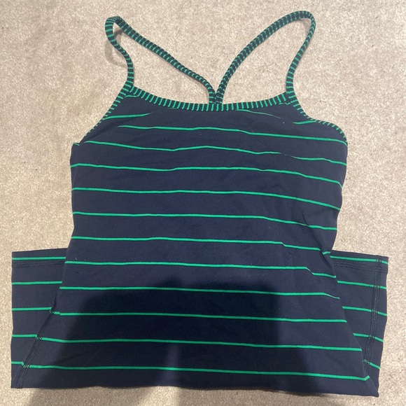 Lululemon cool racer top Striped blue and green - Picture 1 of 4